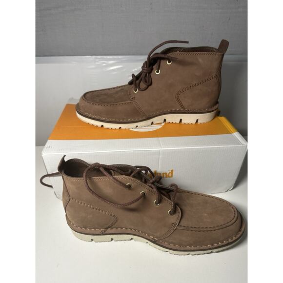 Timberland Men\'s Westmore Moc-Toe Chukka Boot Medium Brown Nubuck Sz 9 Medium